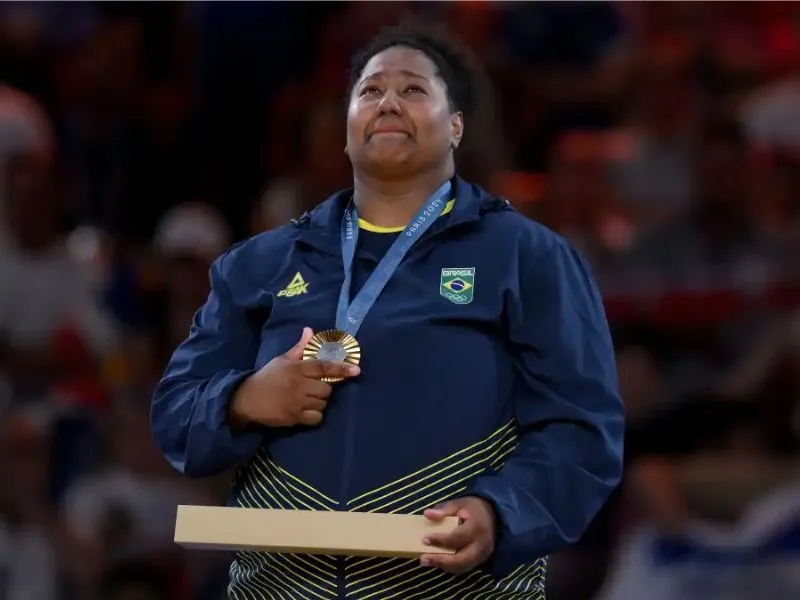 Judoca Bia Souza conquista o primeiro ouro brasileiro em Paris / Foto: Getty Images