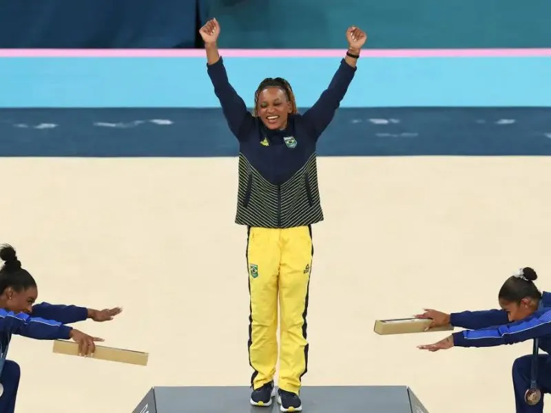 Rebeca Andrade se torna a maior medalhista olímpica do Brasil / Foto: Getty Images